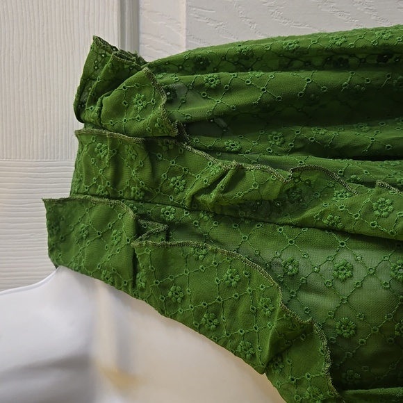 Anthropologie Maeve Laila Ruffle Wrap Long Sleeve Wrap Blouse NWT - Picture 5 of 9